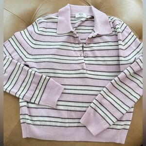 Artzia Pink Striped Women's Sweater